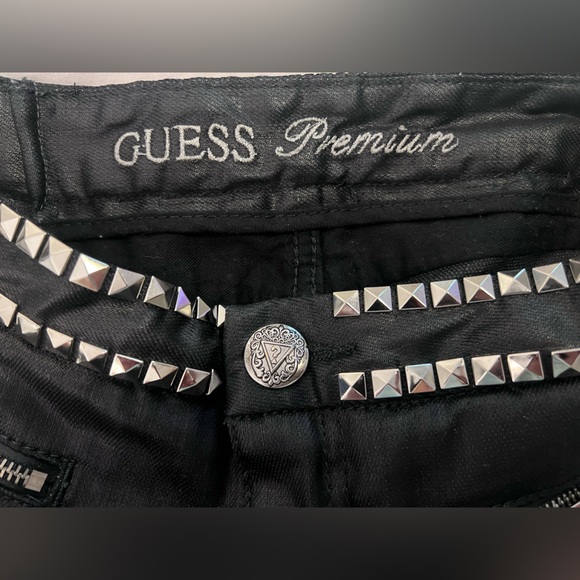Guess Sudden Black Denim Rock Star Mini Jean Shorts X Asap Rocky 25 - Picture 4 of 13
